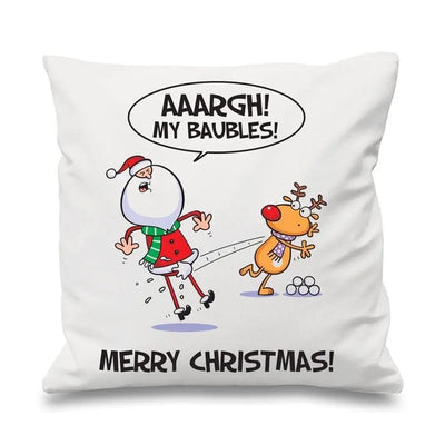 Santa Claus My Baubles Xmas Cushion