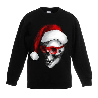 Santa Claus Skull Father Christmas Bah Humbug Kids Sweater \ Jumper 5-6