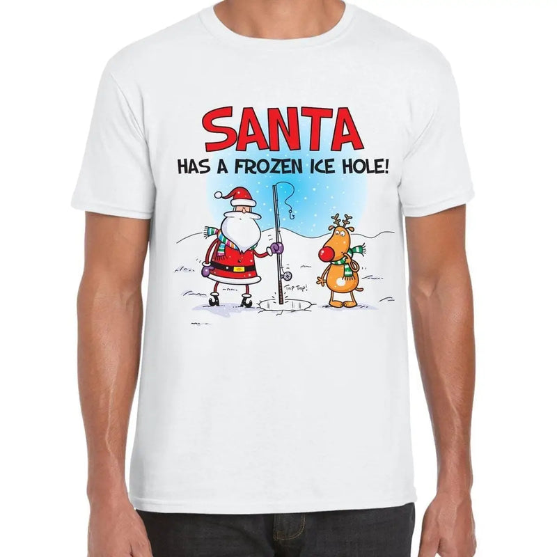 Santa Has A Frozen Ice Hole Funny Christmas Men&