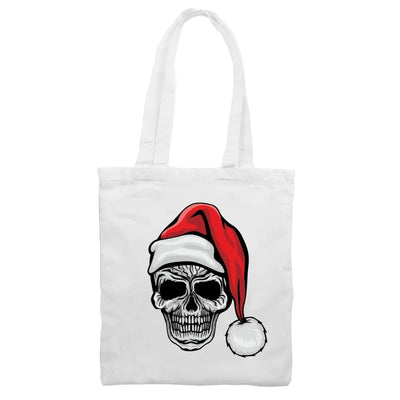 Santa Skull Skeleton Hipster Tote Shoulder Shopping Bag