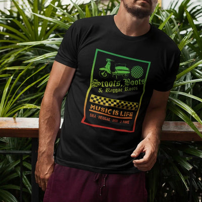 Scoot Boots & Reggae Roots Men's Ska T-Shirt