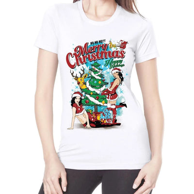 Sexy Merry Christmas Funny Women's T-Shirt L