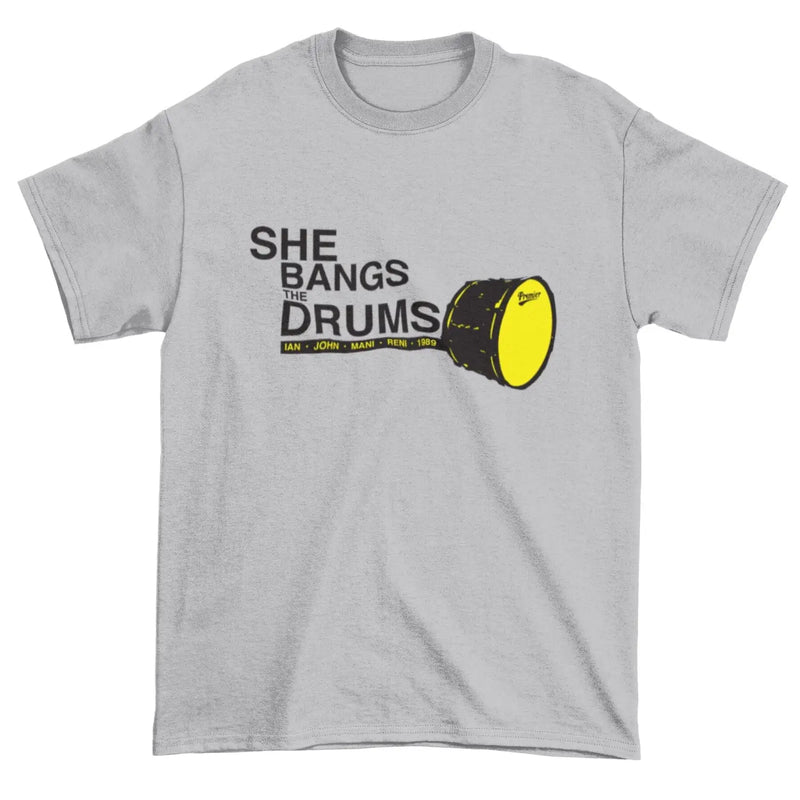 She Bangs The Drum T-Shirt 3XL / Light Grey