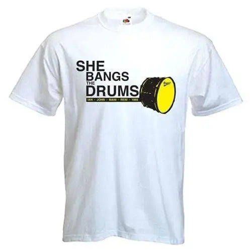 She Bangs The Drum T-Shirt 3XL / White