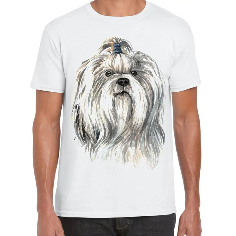 Shih Tzu Portrait Cute Dog Lovers Gift Mens T-Shirt
