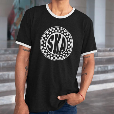Ska Circle Logo Contrast Ringer T-Shirt