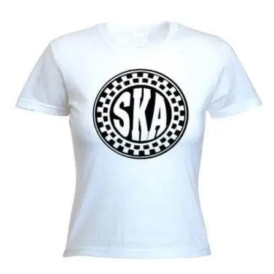 Ska Circle Logo Women's T-Shirt L / White