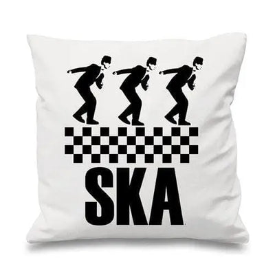 Ska Dancers 2 Tone Sofa Cushion White