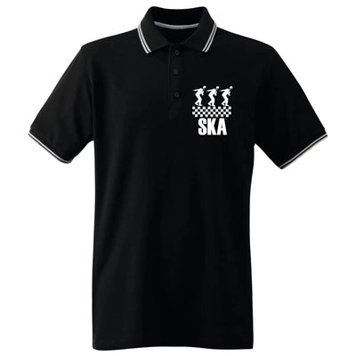 Ska Dancers Men’s Tipped Polo Shirt - Small - Mens T-Shirt