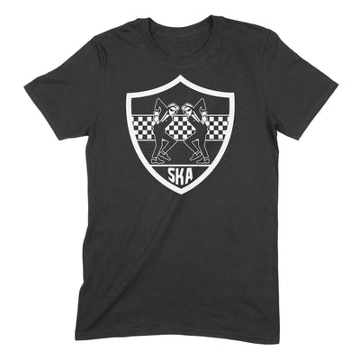Ska Dancers Shield 2 Tone Rude Boy Men's T-Shirt L / Black