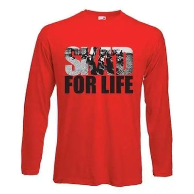 Ska For Life Long Sleeve T-Shirt S / Red