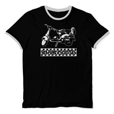 Ska Punk & Scooters Contrast Ringer Mod T-Shirt M / Black