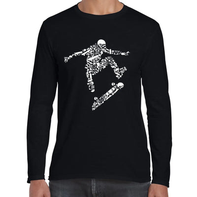 Skateboarder Long Sleeve T-Shirt XXL / Black