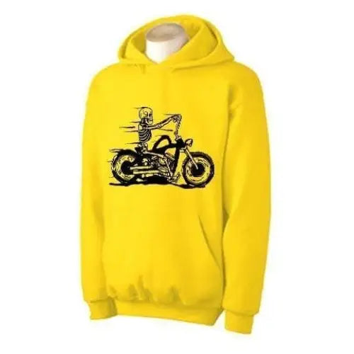 Skeleton Biker Hoodie XL / Yellow