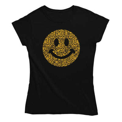 Smiley Acid Face Women’s T-Shirt - S / Black - Womens