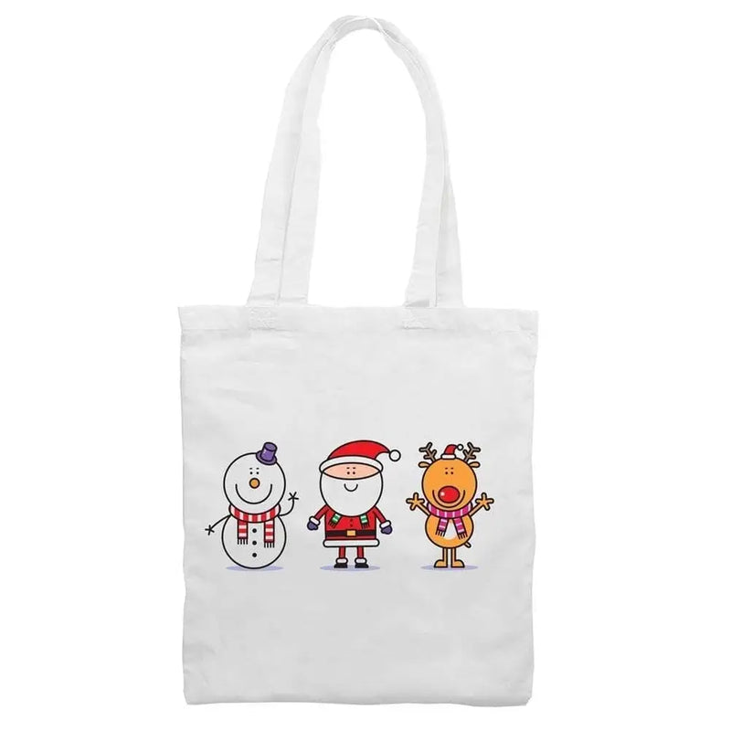 Snowman Santa & Reindeer Christmas Shoulder Bag