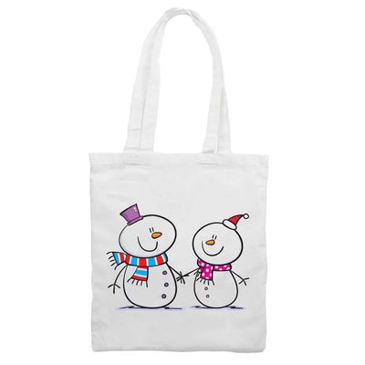 Snowman & Snow Woman Christmas Shoulder Bag