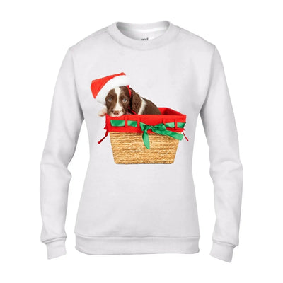 Springer Spaniel Santa Claus Father Christmas Women's Sweater \ Jumper S