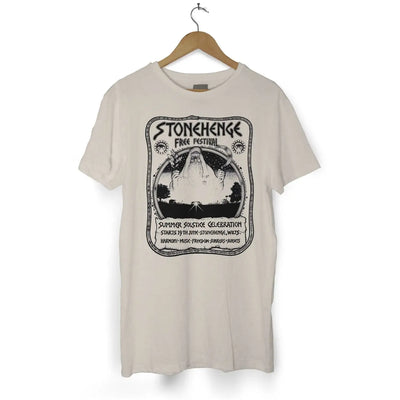 Stonehenge Free Festival Men’s T Shirt - XL / Cream - Mens