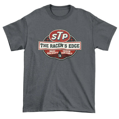 STP Logo The Racers Edge Mens T-Shirt - XL / Charcoal Grey -