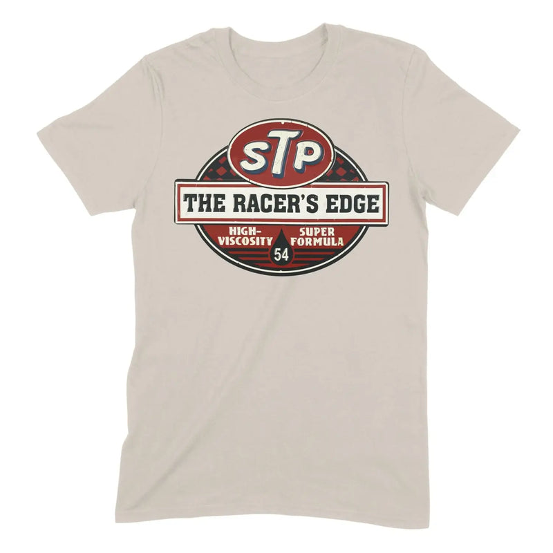 STP Logo The Racers Edge Mens T-Shirt - XXL / Cream - Mens