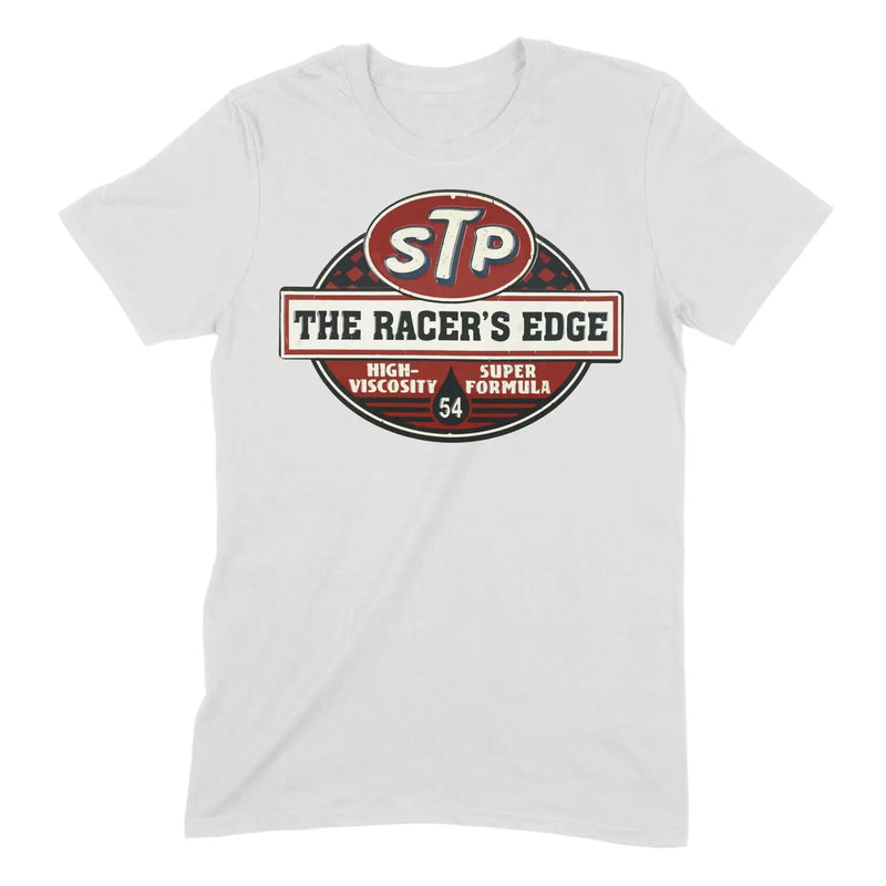 STP Logo The Racers Edge Mens T-Shirt - XXL / White - Mens