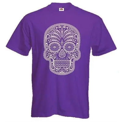 Sugar Skull Men's T-Shirt L / Purple