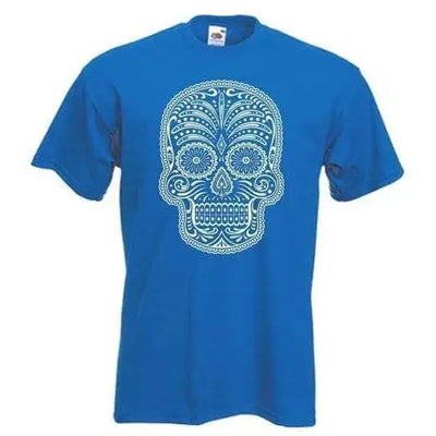 Sugar Skull Men's T-Shirt L / Royal Blue
