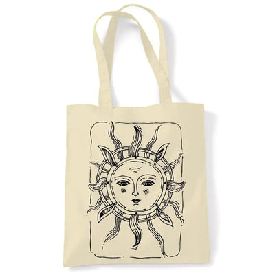Sun Design Large Print Tote Shoulder Shopping Bag