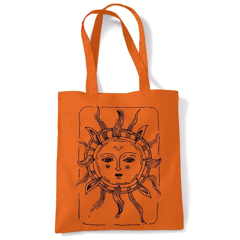 Sun Design Large Print Tote Shoulder Shopping Bag