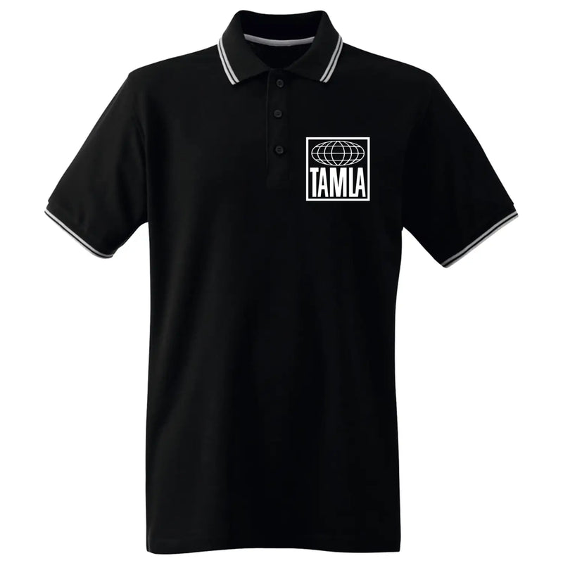Tamla Motown Globe Logo Tipped Polo T-Shirt L