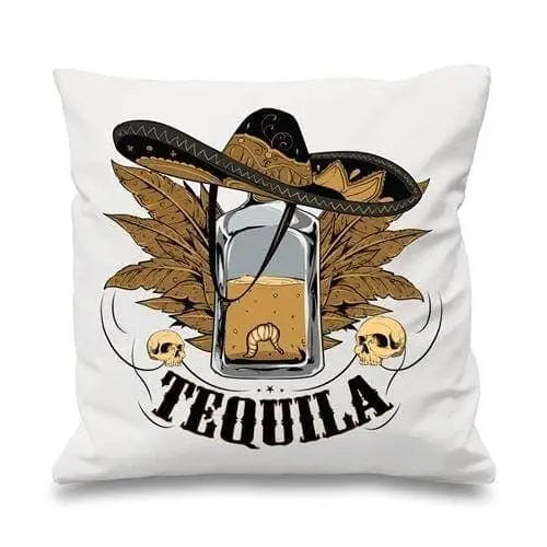 Tequila Mexican Drinking Cushion White
