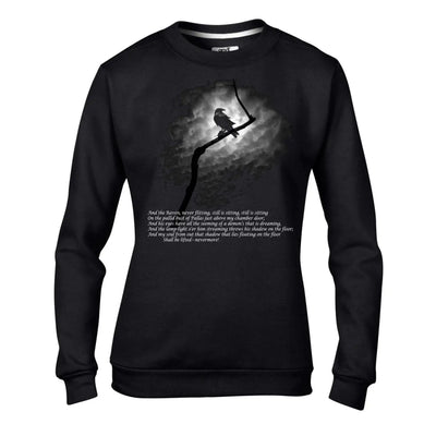 The Raven Edgar Allen Poe Women's Sweatshirt Jumper M / Black