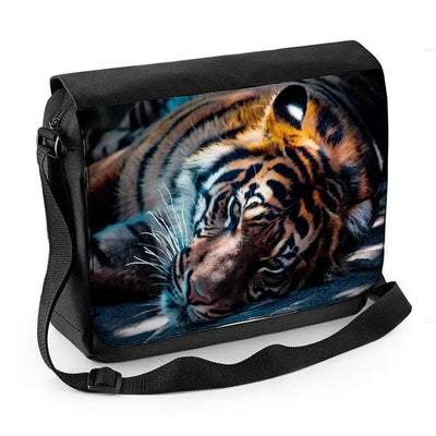 Tiger Lay Down Laptop Messenger Bag