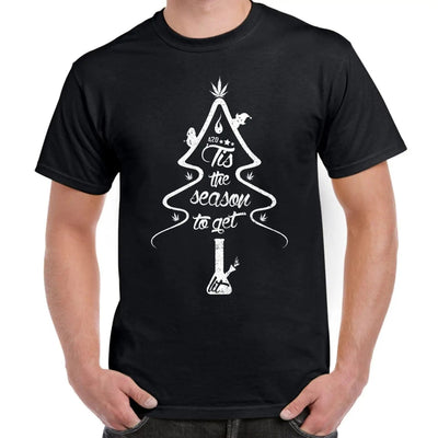 Tis The Season To Get Lit Christmas Men's T-Shirt XXL / Black