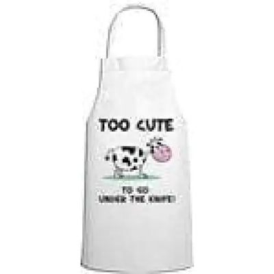 Too Cute To Go Under The Knife Vegetarian Kitchen Apron