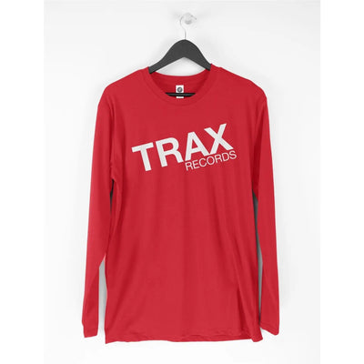 Trax Records Long Sleeve T-Shirt - Chicago House Acid Mr Fingers Phuture M / Red
