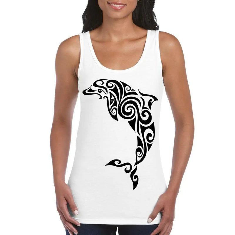Tribal Dolphin Tattoo Large Print Women&
