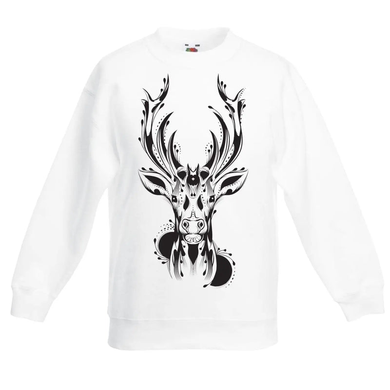 Tribal Stags Head Tattoo Hipster Children&