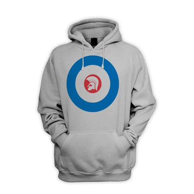Trojan Mod Target Men's Pouch Pocket Hoodie Hooded Sweatshirt M / Light Grey