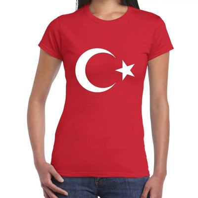 Turkish Coat Of Arms Flag Women's T-Shirt M