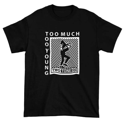 Two Tone Too Much Too Young Logo Men's T-Shirt XL / Black
