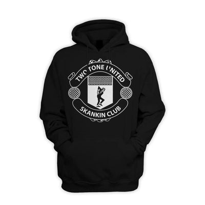 Two Tone United Skankin Club Pull Over Pouch Pocket Hoodie S / Black