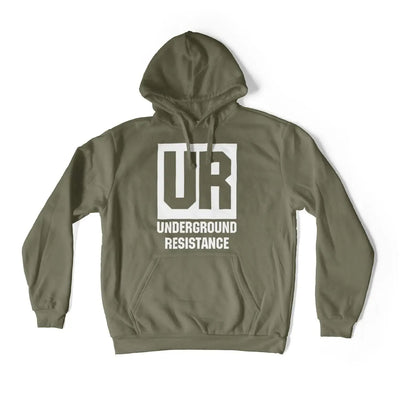 Underground Resistance Records Hoodie - Detroit Techno UR EDM House T-Shirt M / Khaki