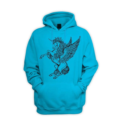 Unicorn Men's Pouch Pocket Hoodie Hooded Sweatshirt XXL / Sapphire Blue