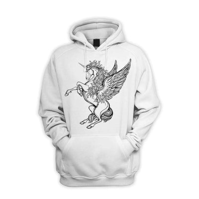 Unicorn Men's Pouch Pocket Hoodie Hooded Sweatshirt XXL / White