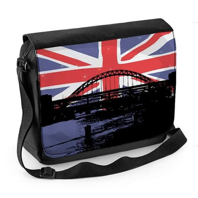 Union Jack Bridge Laptop Messenger Bag