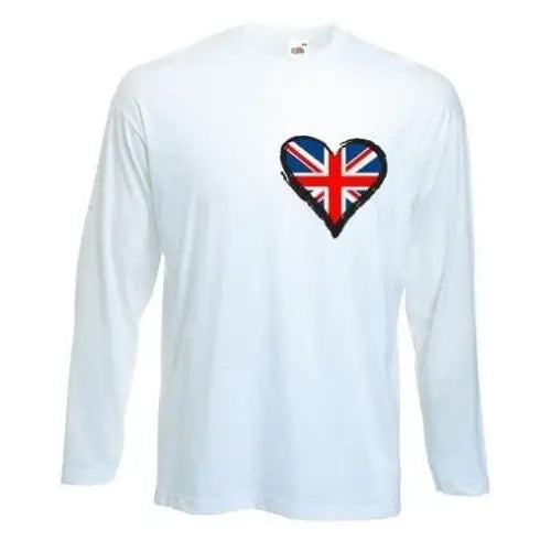 Union Jack Heart  Long Sleeve T-Shirt