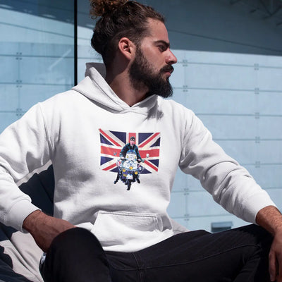 Union Jack Scooter Mod Pouch Pocket Hoodie - Hoodie