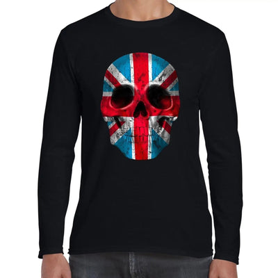 Union Jack Skull Long Sleeve T-Shirt XL / Black